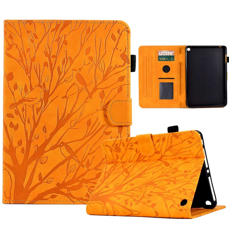 Fortune Tree Pressure Flower PU Tablet Case with Wake-up / Sleep Function, For iPad 10.2 2019 202...