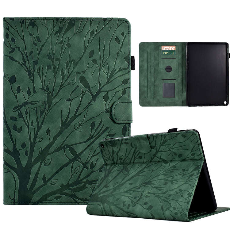 Fortune Tree Pressure Flower PU Tablet Case with Wake-up / Sleep Function, For iPad 10.2 2019 202...