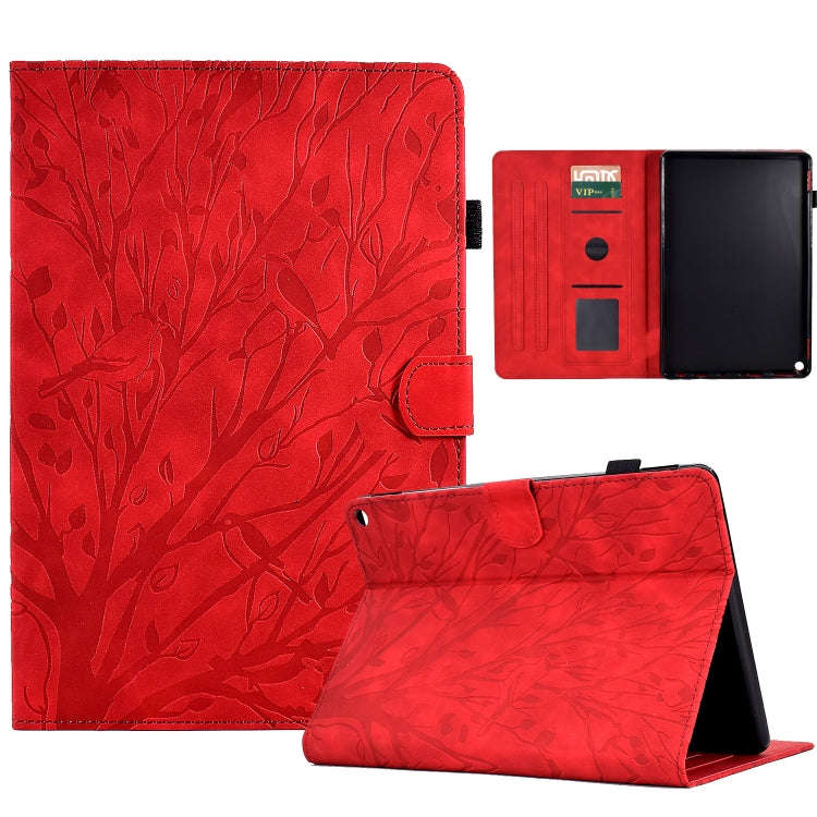 Fortune Tree Pressure Flower PU Tablet Case with Wake-up / Sleep Function, For iPad 10.2 2019 202...