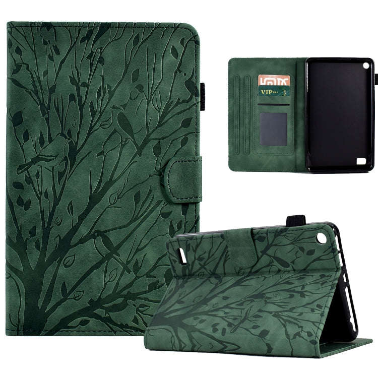 Fortune Tree Pressure Flower PU Tablet Case with Wake-up / Sleep Function, For iPad 10.2 2019 202...