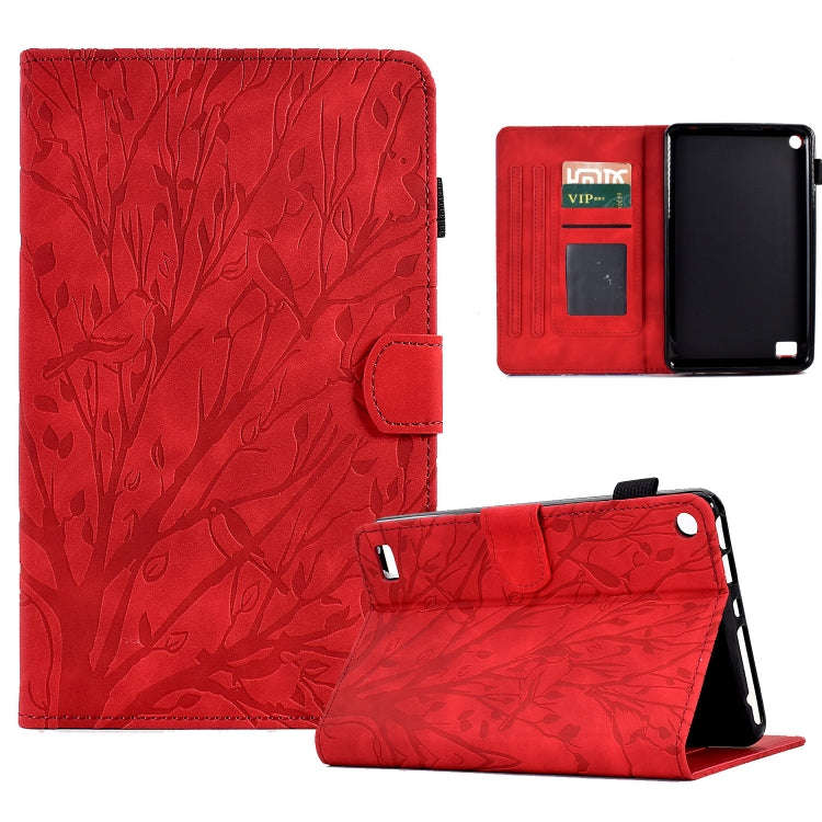 Fortune Tree Pressure Flower PU Tablet Case with Wake-up / Sleep Function, For iPad 10.2 2019 202...