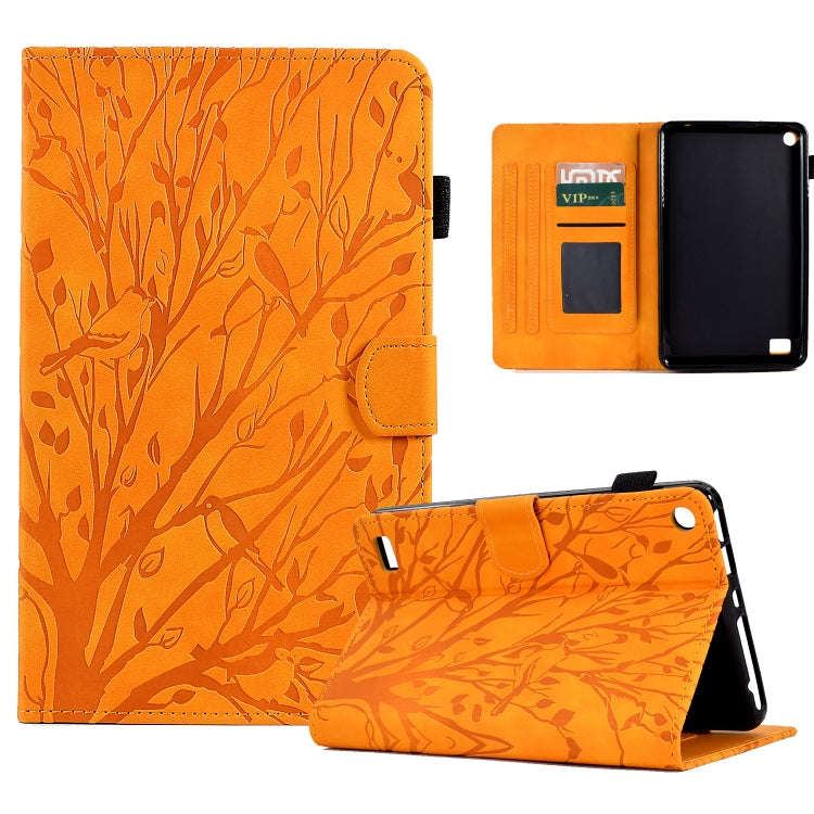 Fortune Tree Pressure Flower PU Tablet Case with Wake-up / Sleep Function, For iPad 10.2 2019 202...