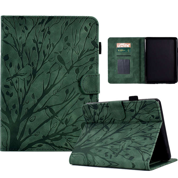 Fortune Tree Pressure Flower PU Tablet Case with Wake-up / Sleep Function, For Amazon Fire 7 2022...