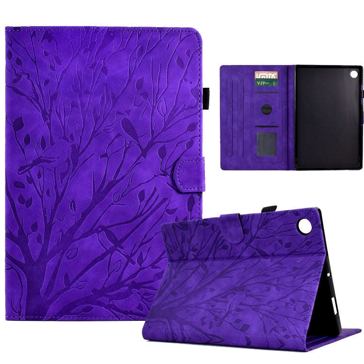 Fortune Tree Pressure Flower PU Tablet Case with Wake-up / Sleep Function, For Amazon Fire 7 2022...