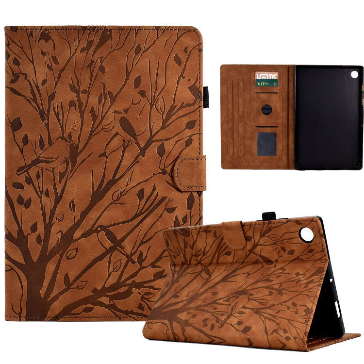 Fortune Tree Pressure Flower PU Tablet Case with Wake-up / Sleep Function, For Amazon Fire 7 2022...