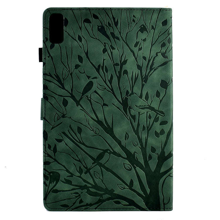 Fortune Tree Pressure Flower PU Tablet Case with Wake-up / Sleep Function, For Lenovo Tab M9, For...