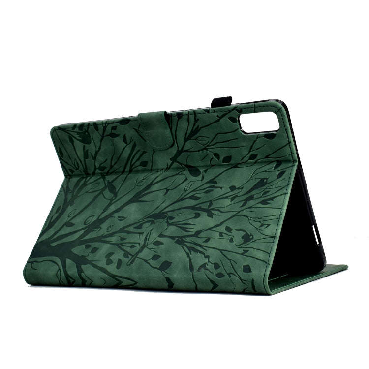 Fortune Tree Pressure Flower PU Tablet Case with Wake-up / Sleep Function, For Lenovo Tab M9, For...