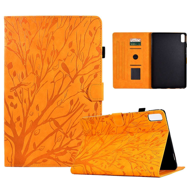 Fortune Tree Pressure Flower PU Tablet Case with Wake-up / Sleep Function, For Lenovo Tab M9, For...