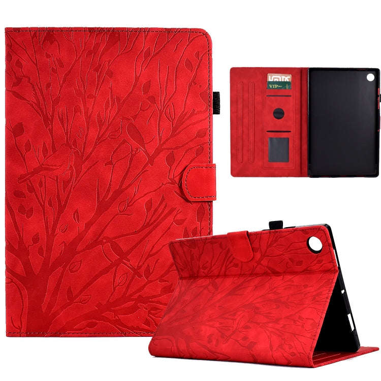 Fortune Tree Pressure Flower PU Tablet Case with Wake-up / Sleep Function, For Lenovo Tab M9, For...