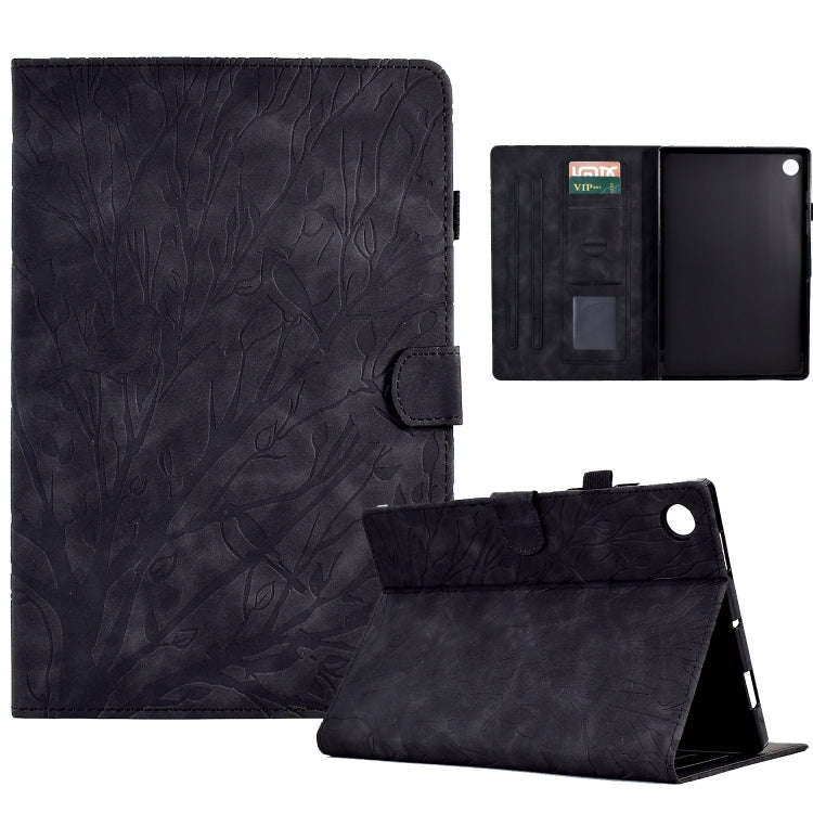 Fortune Tree Pressure Flower PU Tablet Case with Wake-up / Sleep Function, For Lenovo Tab M9, For...