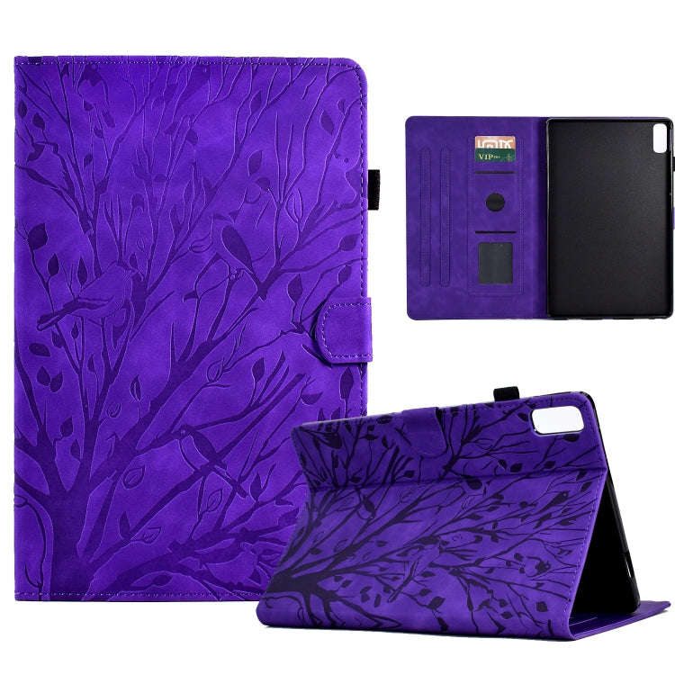 Fortune Tree Pressure Flower PU Tablet Case with Wake-up / Sleep Function, For Lenovo Tab M9, For...