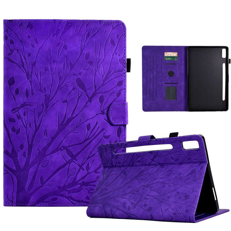 Fortune Tree Pressure Flower PU Tablet Case with Wake-up / Sleep Function, For Lenovo Tab M9, For...