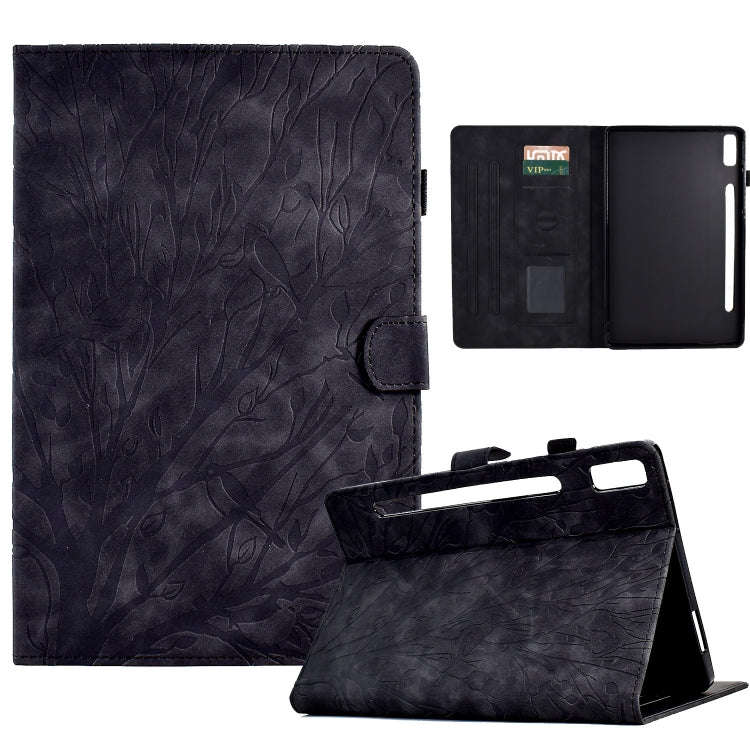 Fortune Tree Pressure Flower PU Tablet Case with Wake-up / Sleep Function, For Lenovo Tab M9, For...