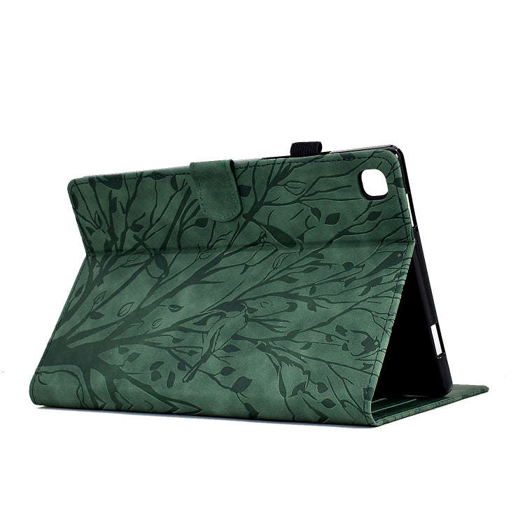 Fortune Tree Pressure Flower PU Tablet Case with Wake-up / Sleep Function, For Samsung Galaxy Tab...