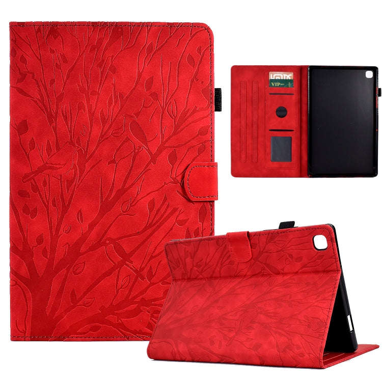Fortune Tree Pressure Flower PU Tablet Case with Wake-up / Sleep Function, For Samsung Galaxy Tab...