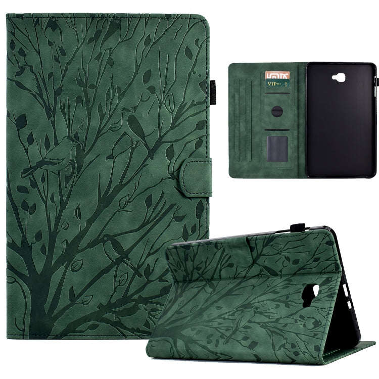 Fortune Tree Pressure Flower PU Tablet Case with Wake-up / Sleep Function, For Samsung Galaxy Tab...