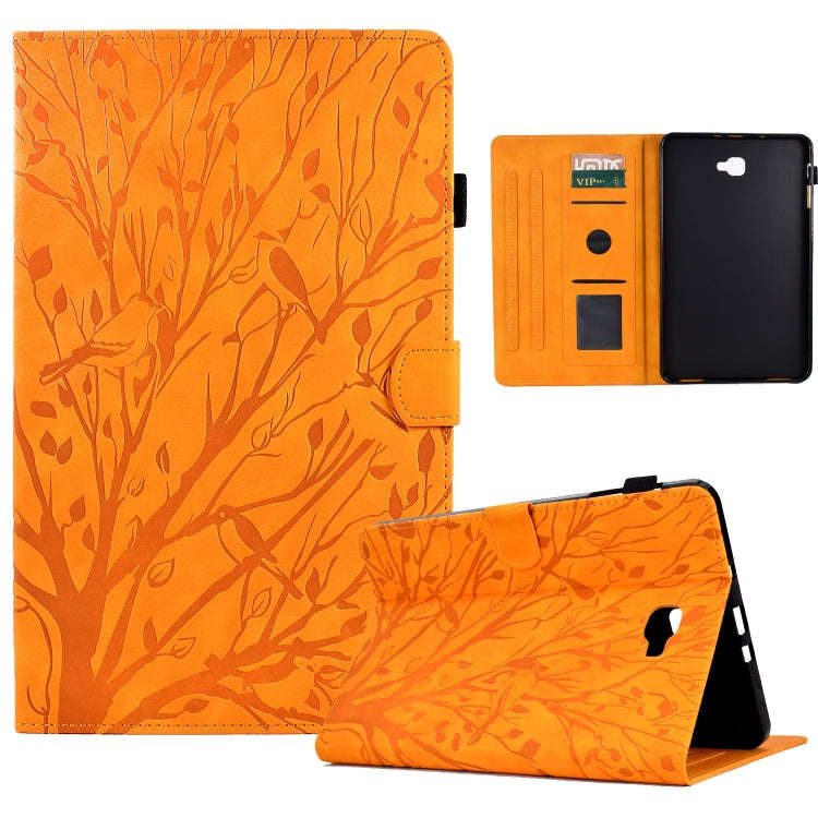 Fortune Tree Pressure Flower PU Tablet Case with Wake-up / Sleep Function, For Samsung Galaxy Tab...