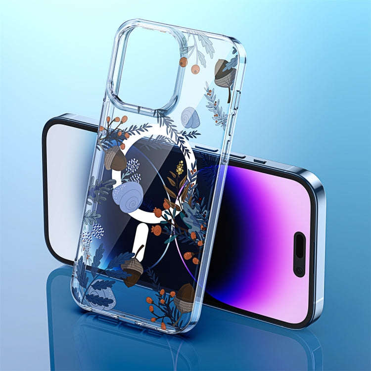 Transparent Double Sided Magnetic Phone Case, For iPhone 14, For iPhone 14 Plus, For iPhone 14 Pr...