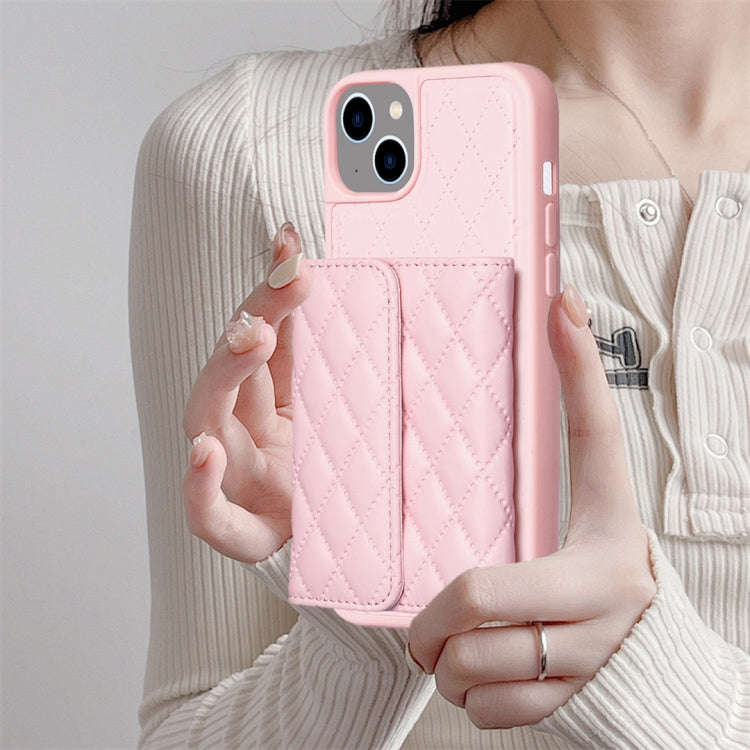 Horizontal Wallet Rhombic Leather Phone Case, For iPhone 14, For iPhone 14 Plus, For iPhone 14 Pr...