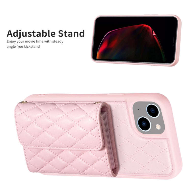 Horizontal Wallet Rhombic Leather Phone Case, For iPhone 14, For iPhone 14 Plus, For iPhone 14 Pr...
