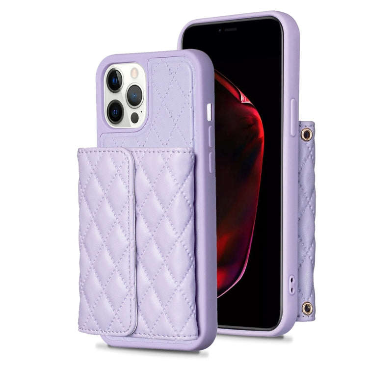 Horizontal Wallet Rhombic Leather Phone Case, For iPhone 14, For iPhone 14 Plus, For iPhone 14 Pr...