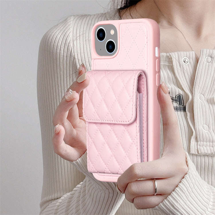 Vertical Wallet Rhombic Leather Phone Case, For iPhone 14, For iPhone 14 Plus, For iPhone 14 Pro,...