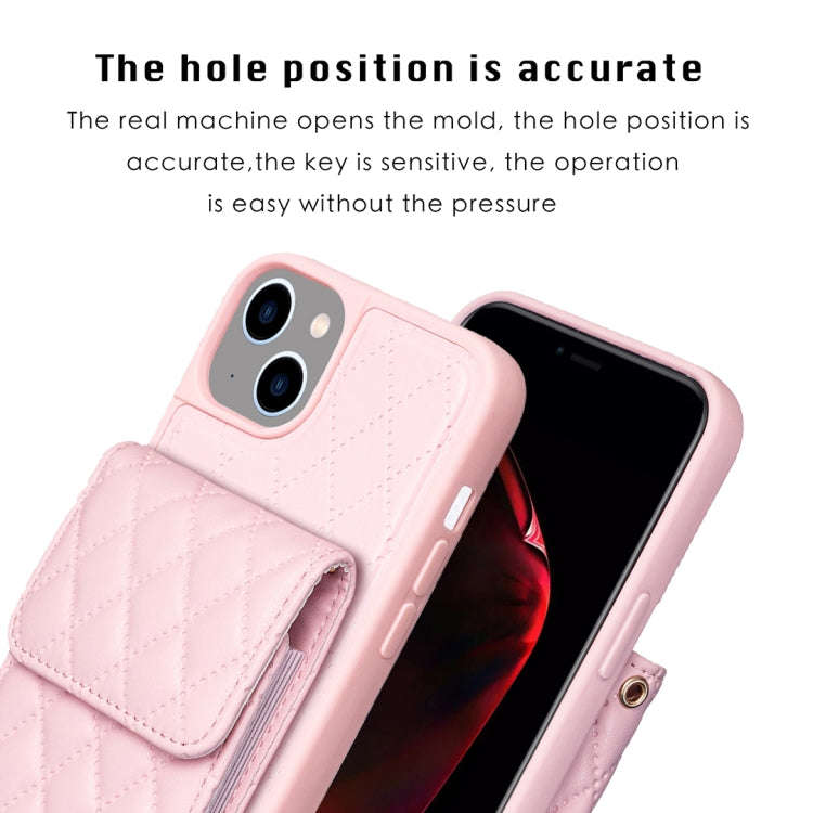 Vertical Wallet Rhombic Leather Phone Case, For iPhone 14, For iPhone 14 Plus, For iPhone 14 Pro,...