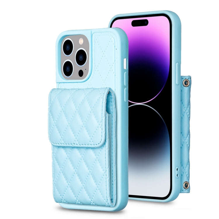Vertical Wallet Rhombic Leather Phone Case, For iPhone 14, For iPhone 14 Plus, For iPhone 14 Pro,...