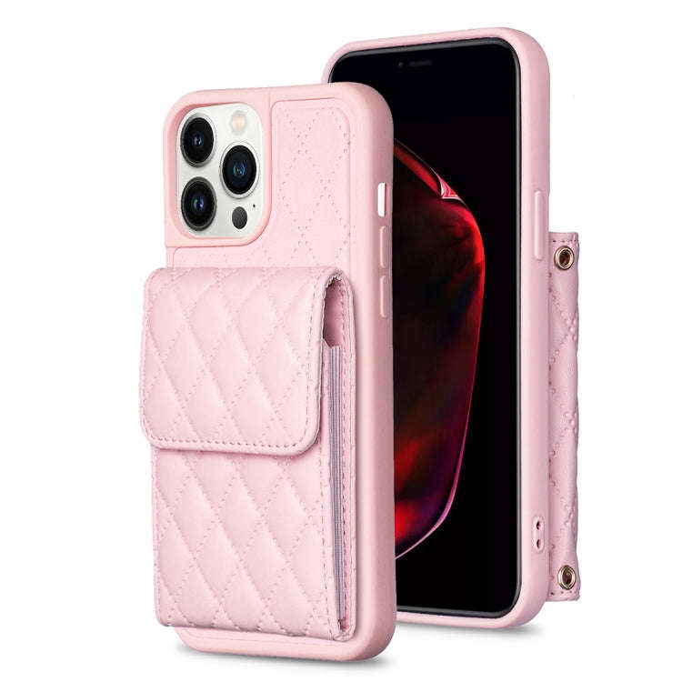 Vertical Wallet Rhombic Leather Phone Case, For iPhone 14, For iPhone 14 Plus, For iPhone 14 Pro,...