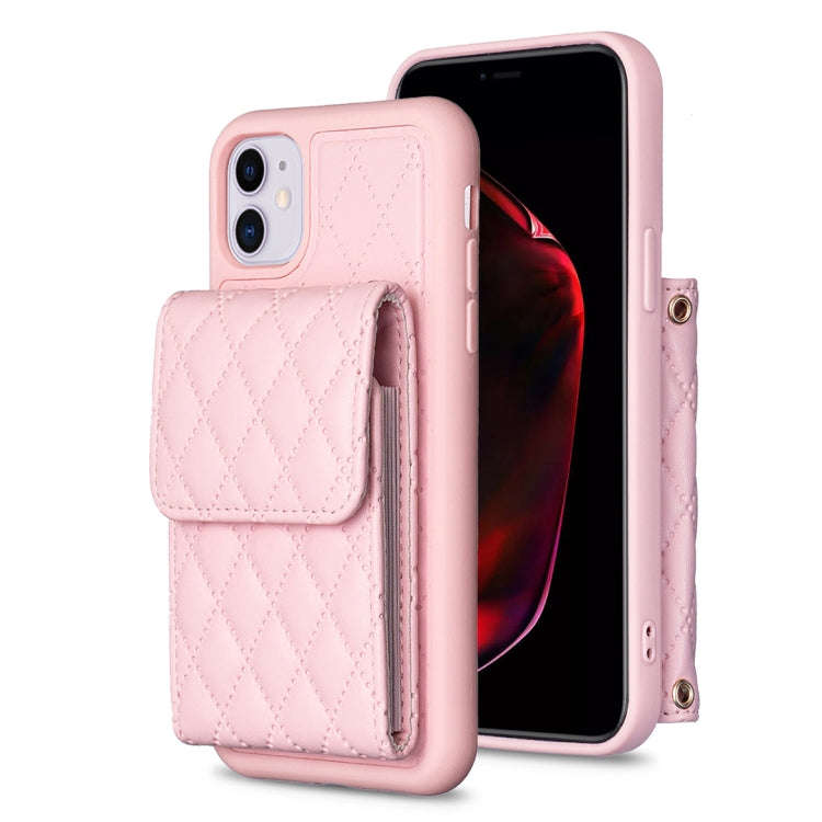 Vertical Wallet Rhombic Leather Phone Case, For iPhone 11, For iPhone 11 Pro, For iPhone 11 Pro M...