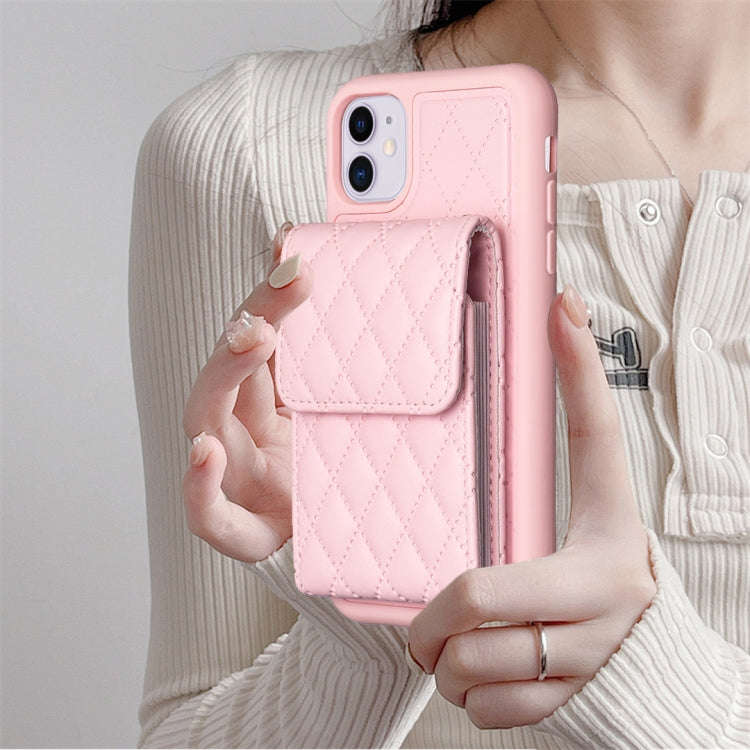 Vertical Wallet Rhombic Leather Phone Case, For iPhone 11, For iPhone 11 Pro, For iPhone 11 Pro M...