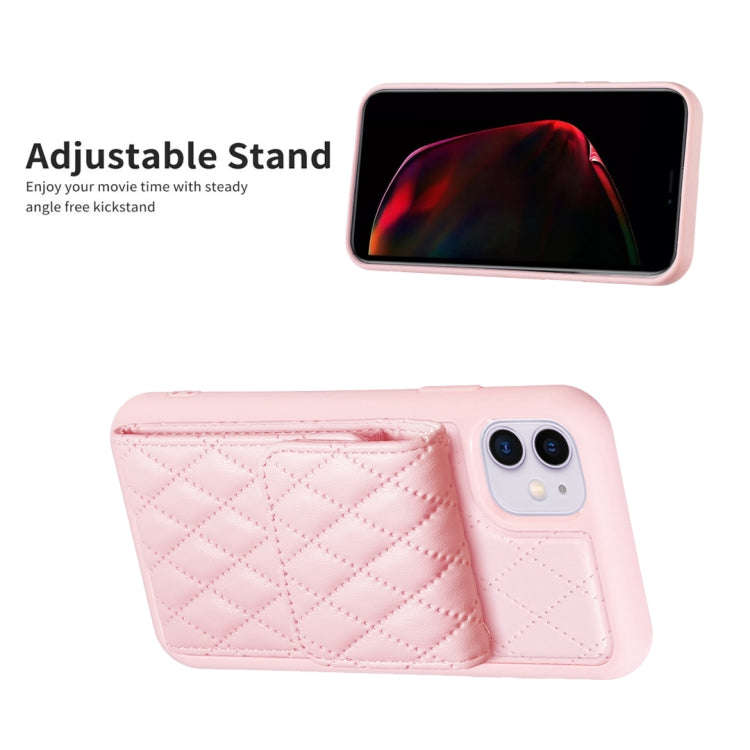 Vertical Wallet Rhombic Leather Phone Case, For iPhone 11, For iPhone 11 Pro, For iPhone 11 Pro M...
