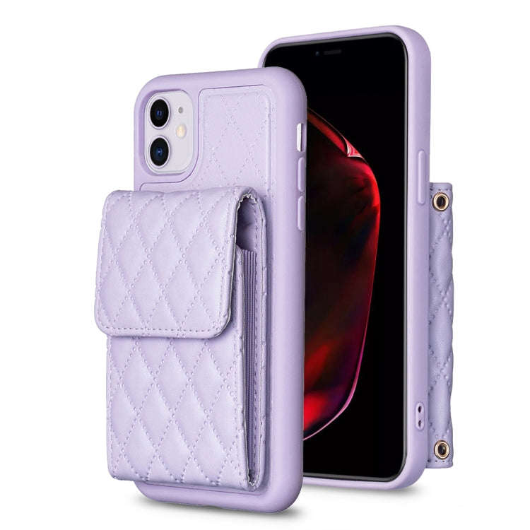 Vertical Wallet Rhombic Leather Phone Case, For iPhone 11, For iPhone 11 Pro, For iPhone 11 Pro M...