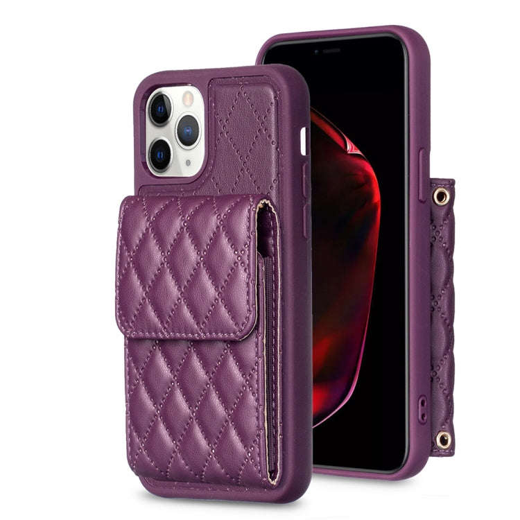 Vertical Wallet Rhombic Leather Phone Case, For iPhone 11, For iPhone 11 Pro, For iPhone 11 Pro M...