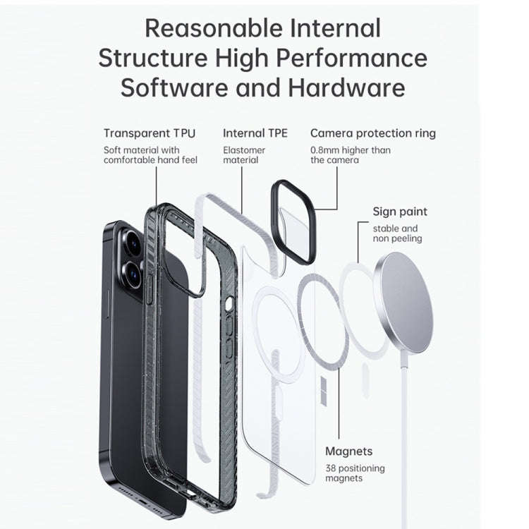 Rock Crystal Armor Shockproof Magsafe Phone Case, For iPhone 14 Pro Max