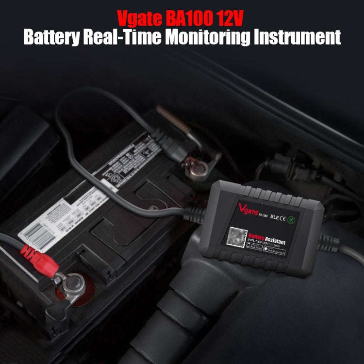 Vgate BA100 Car 12V Bluetooth 4.0 Battery Assistant Analyzer Tester, Vgate BA100