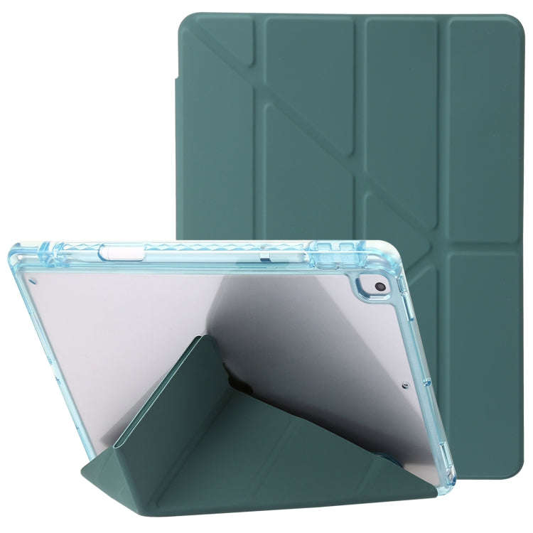 Clear Acrylic Deformation Leather Tablet Case, For iPad 10.2 2021 / 2020 / 10.5