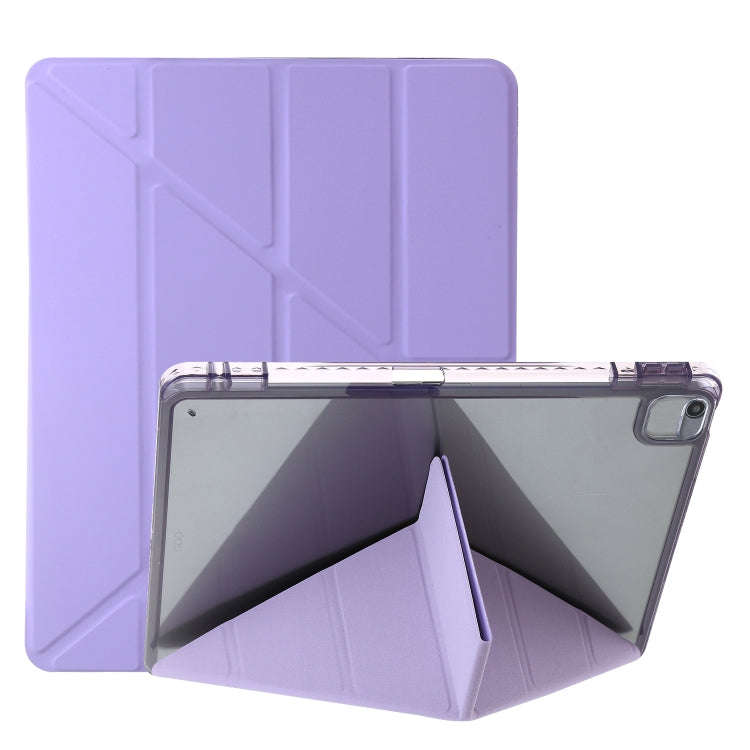 Clear Acrylic Deformation Leather Tablet Case, For iPad 10.2 2021 / 2020 / 10.5