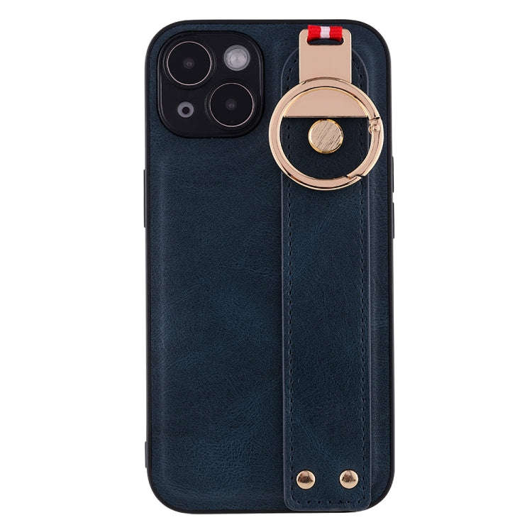 Wristband Leather Back Phone Case, For iPhone 14, For iPhone 14 Plus