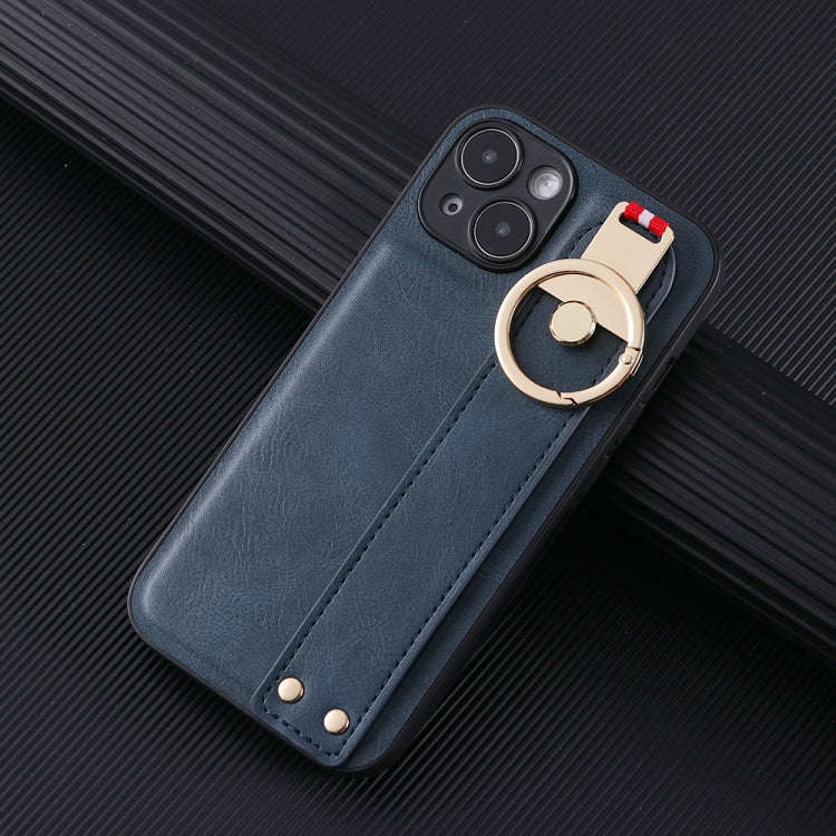 Wristband Leather Back Phone Case, For iPhone 14, For iPhone 14 Plus
