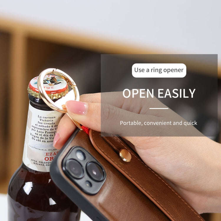 Wristband Leather Back Phone Case, For iPhone 14, For iPhone 14 Plus