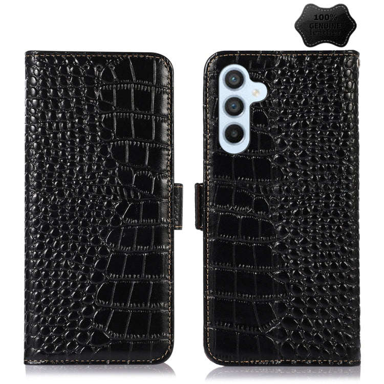 Crocodile Top Layer Cowhide Leather Phone Case, For Samsung Galaxy Xcover 7, For Samsung Galaxy M...