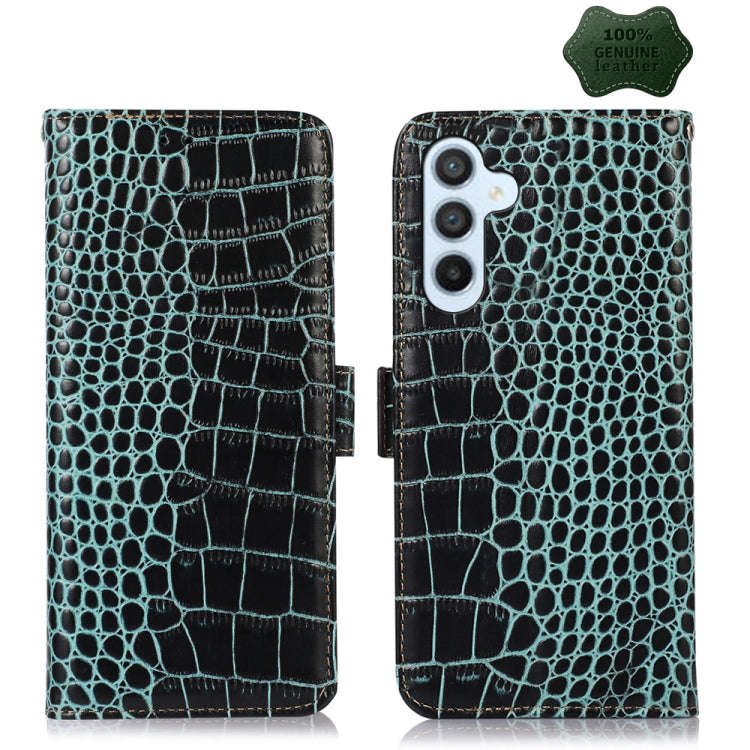 Crocodile Top Layer Cowhide Leather Phone Case, For Samsung Galaxy Xcover 7, For Samsung Galaxy M...