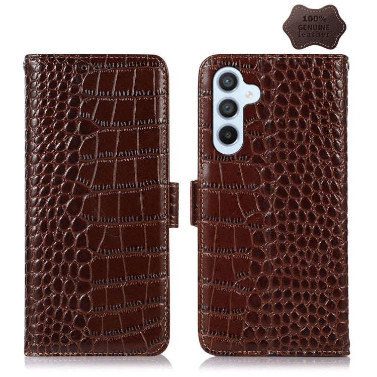 Crocodile Top Layer Cowhide Leather Phone Case, For Samsung Galaxy Xcover 7, For Samsung Galaxy M...