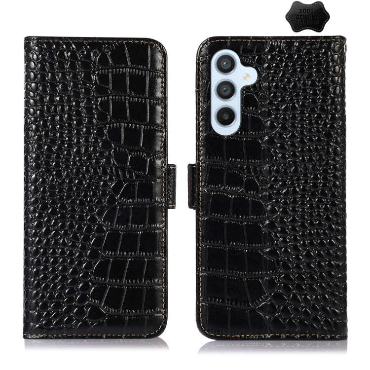 Crocodile Top Layer Cowhide Leather Phone Case, For Samsung Galaxy Xcover 7, For Samsung Galaxy M...