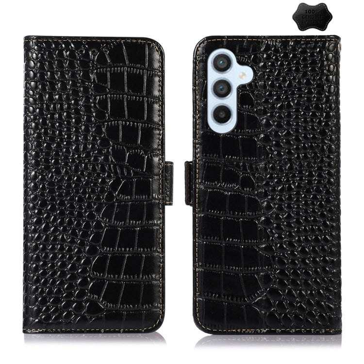 Crocodile Top Layer Cowhide Leather Phone Case, For Samsung Galaxy Xcover 7, For Samsung Galaxy M...
