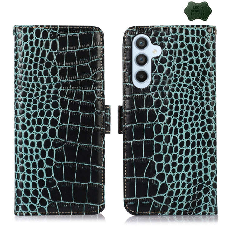 Crocodile Top Layer Cowhide Leather Phone Case, For Samsung Galaxy Xcover 7, For Samsung Galaxy M...