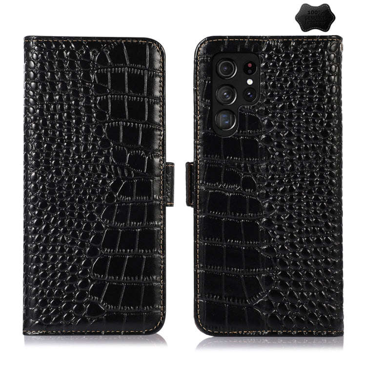 Crocodile Top Layer Cowhide Leather Phone Case, For Samsung Galaxy Xcover 7, For Samsung Galaxy M...