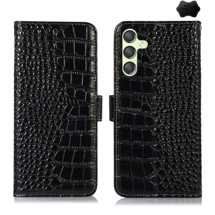 Crocodile Top Layer Cowhide Leather Phone Case, For Samsung Galaxy Xcover 7, For Samsung Galaxy M...