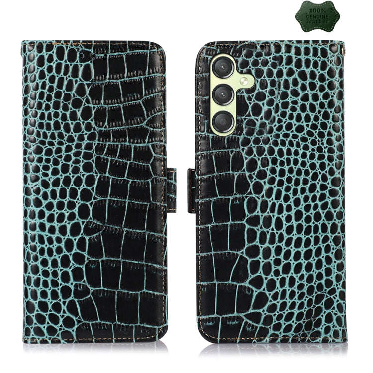 Crocodile Top Layer Cowhide Leather Phone Case, For Samsung Galaxy Xcover 7, For Samsung Galaxy M...